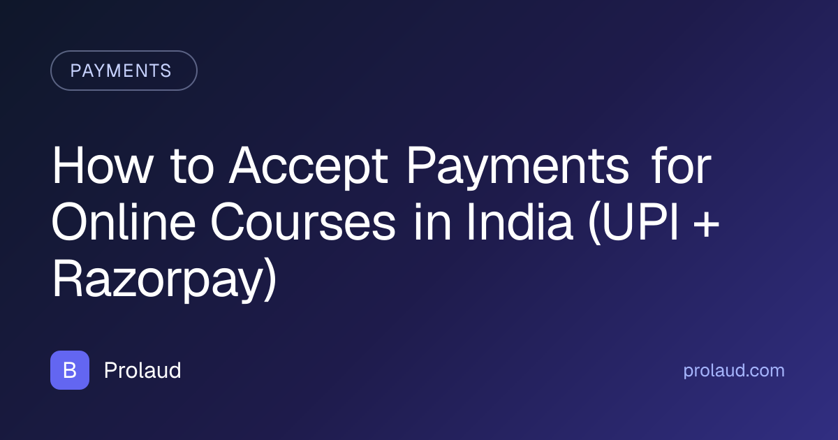 accept payments online courses india