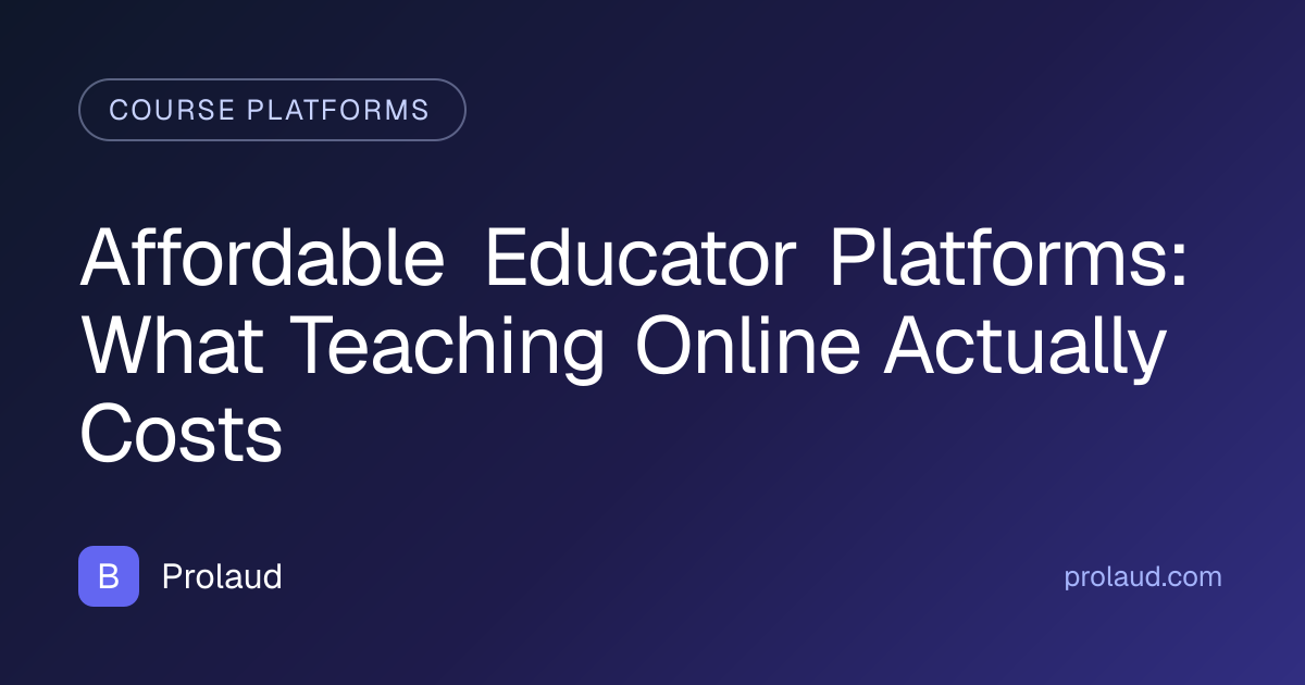 affordable educator platforms