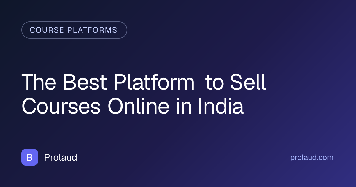 best platform to sell courses india