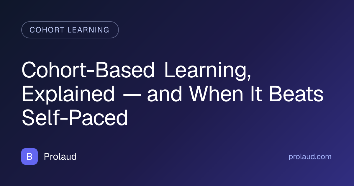 cohort based learning explained india