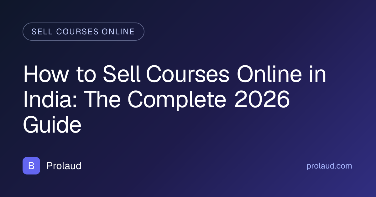 how to sell courses online india