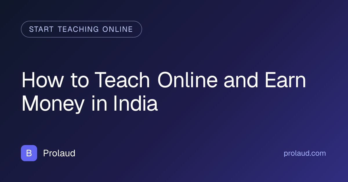 how to teach online and earn money india
