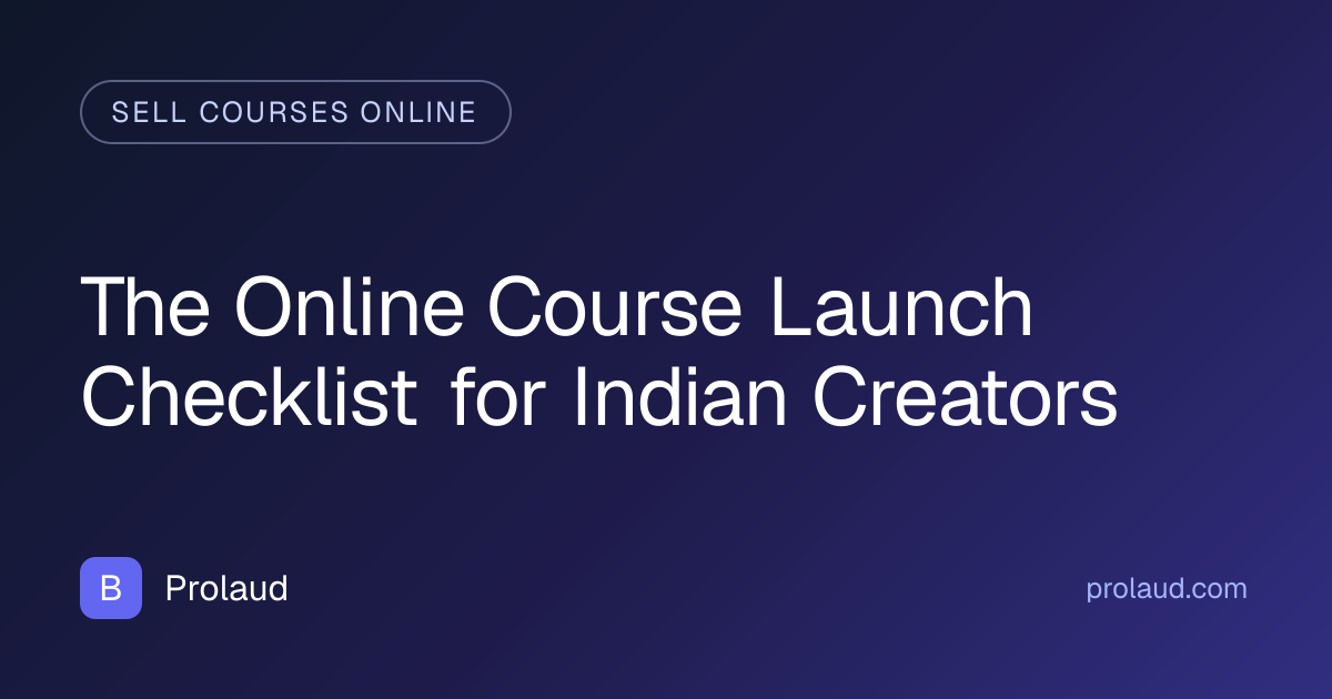 online course launch checklist