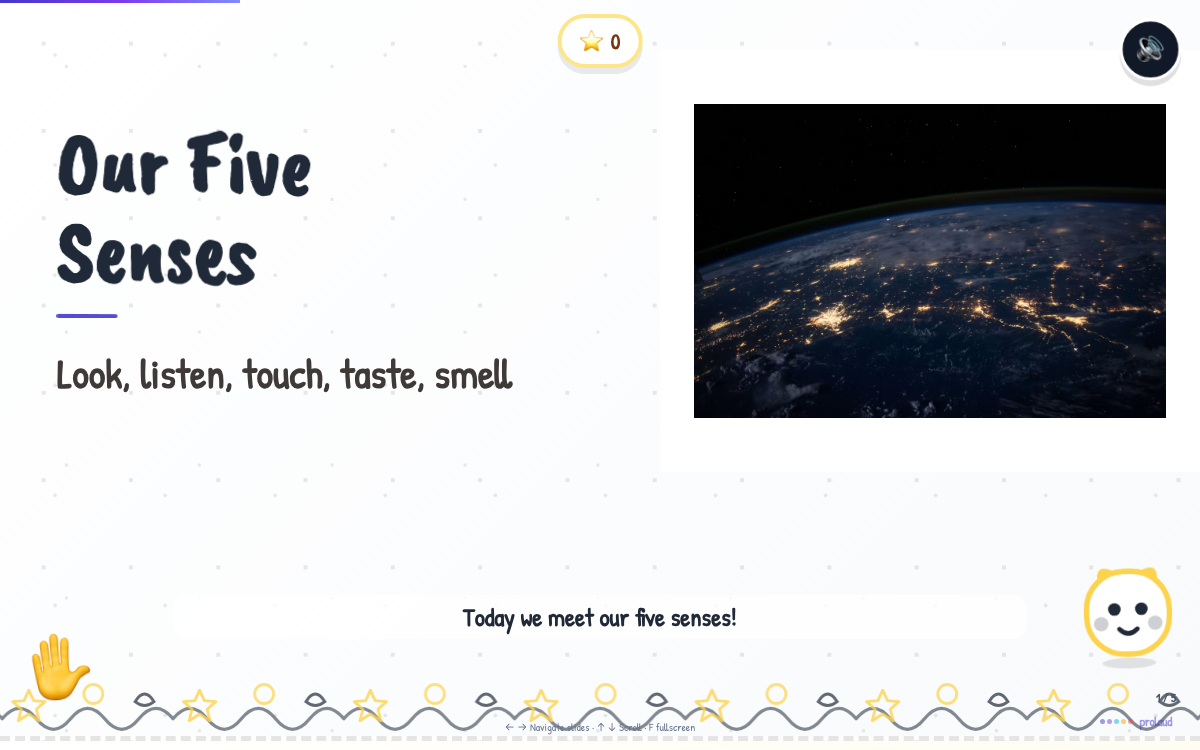The Doodle look — a slide from the same Five Senses lesson